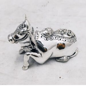 Pure silver nandi in antique finish and solid 180GM po-174-43