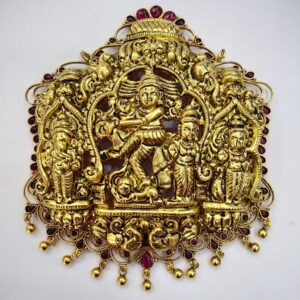 Pure Silver Pendant of Natraj In Fine Nakash PO-216-31