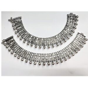 Pure silver antique Padmavat payal handmade pO-208-14