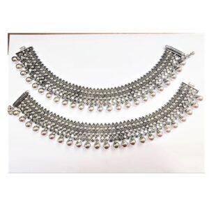 Pure silver antique Padmavat payal handmade pO-208-13