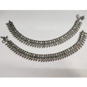 Pure silver antique payal handmade pO-208-12