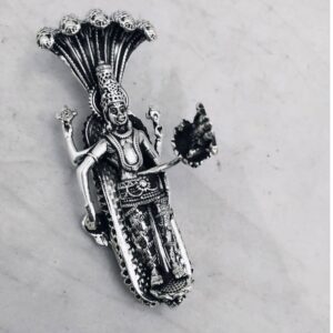 Pure silver padmanabhan swami in antique finish pO-174-25
