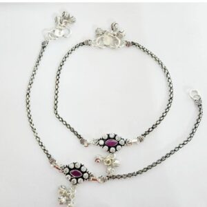925 pure silver antique cutstone Payal pO-208-07
