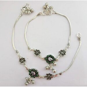 92.5% Pure Silver Antique CutStone Anklets PO-208-06