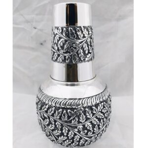 925 pure silver stylish kunja surayi set with glass pO-311-05