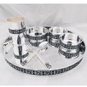 925 pure silver dinner set in stylish antique nakashii pO-153-05