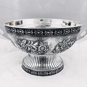 925 Pure Silver Designer Fruit Basket For Tabletop PO-162-09