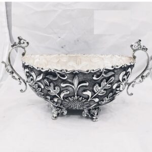 925 pure silver designer fruit basket for tabletop pO-162-07