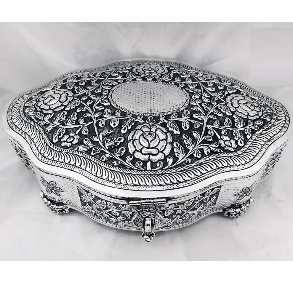 92.5 Pure Silver Dry Fruit Box (Pandan) in Fancy Shape PO-147-05