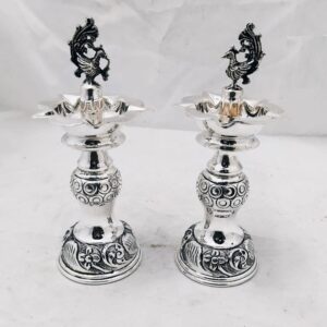 925 pure silver lamp samayi in Antique Work pO-143-06