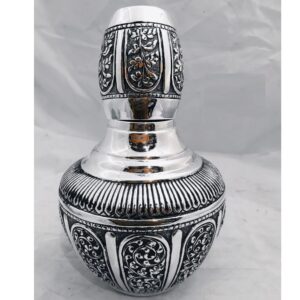 925 pure silver kunja surayi set with glass po-311-01