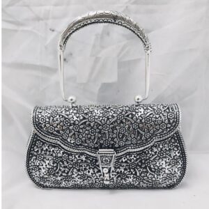 925 pure silver ladies purse with handle in fine nakashii po-164-03