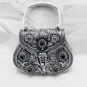 925 pure silver ladies purse with handle in fine nakashii po-164-01