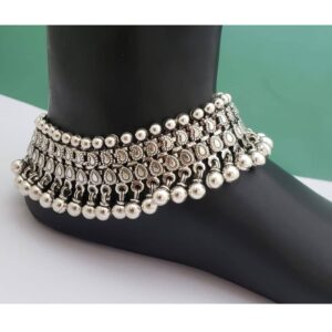 925 pure silver payal in rajwada style pO-208-02