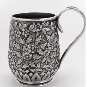 925 Pure Silver Mug in High Embossing PO-158-01