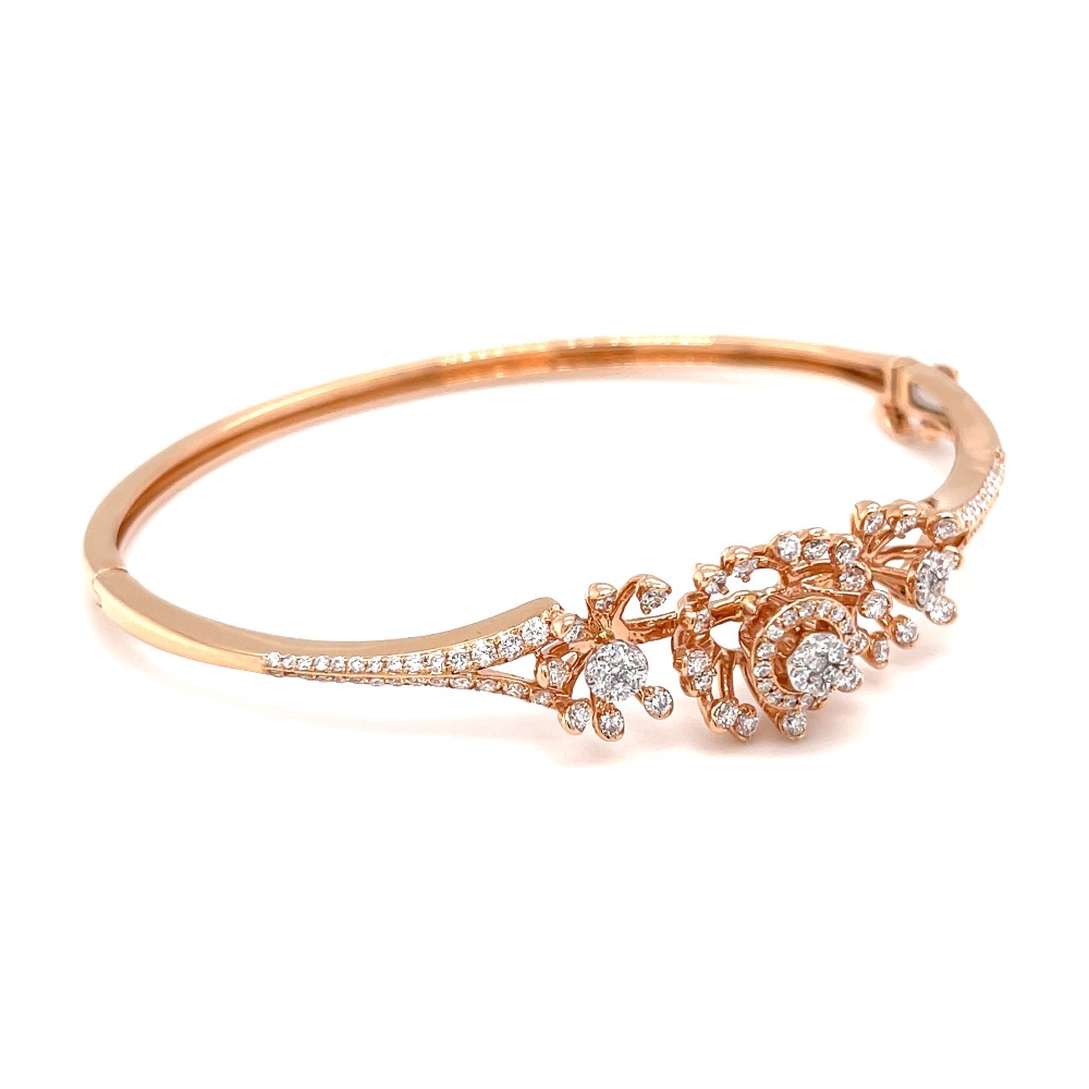 Kusimba diamond bracelet with pressure set in rose gold - Image 2