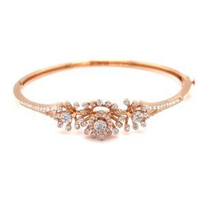 Kusimba diamond bracelet with pressure set in rose gold