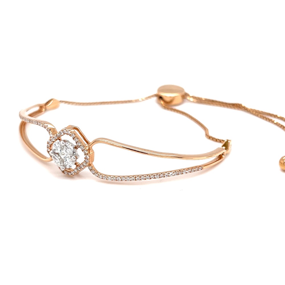 Frumoasa diamond bracelet with flexible adjustable chain - Image 3