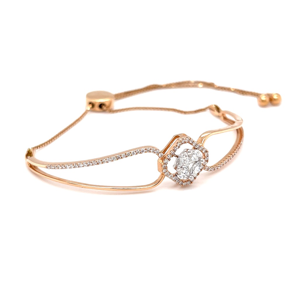 Frumoasa diamond bracelet with flexible adjustable chain - Image 2