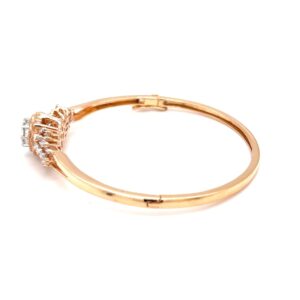 Kereina diamond bracelet in pressure set pie cut for solitaire look