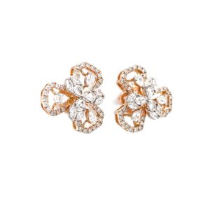 Erstaunlich diamond stud with fancy shape diamonds
