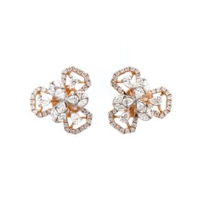 Erstaunlich diamond stud with fancy shape diamonds