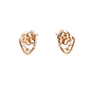 Schick diamond stud with pear flower as motif