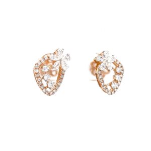 Schick diamond stud with pear flower as motif