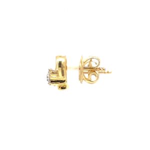 Schön little heart diamond stud in 18k yellow gold