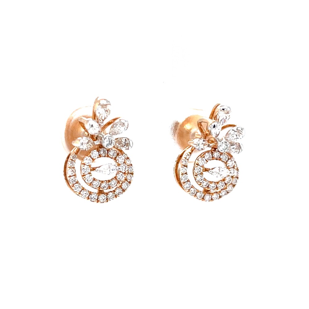 Preciosa stud in marquise pear and round diamond - Image 2