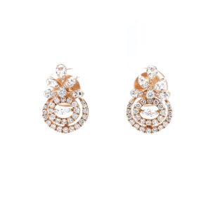 Preciosa stud in marquise pear and round diamond