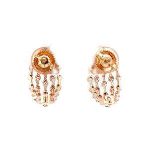 Five line fancy bali stud in two prong setting