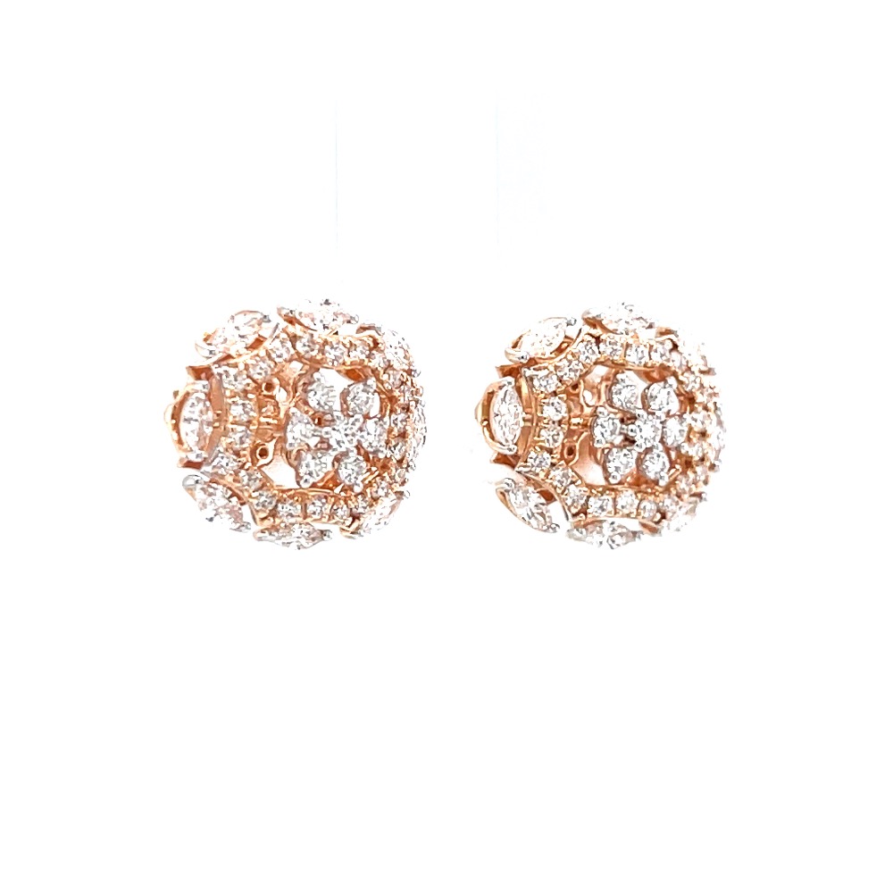 Seven diamond stud with fancy bracket in vvs quality diamonds - Image 2