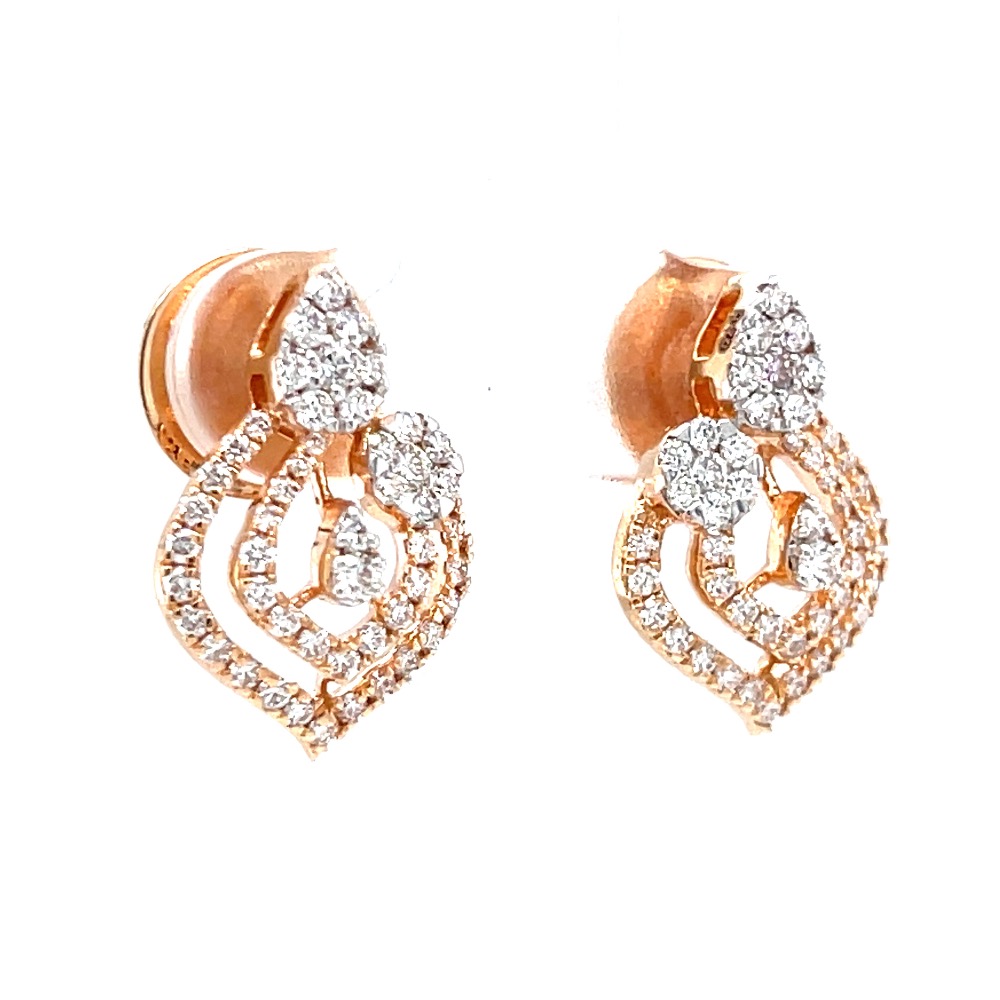 Premium tear drop with two pressure set diamond stud - Image 2