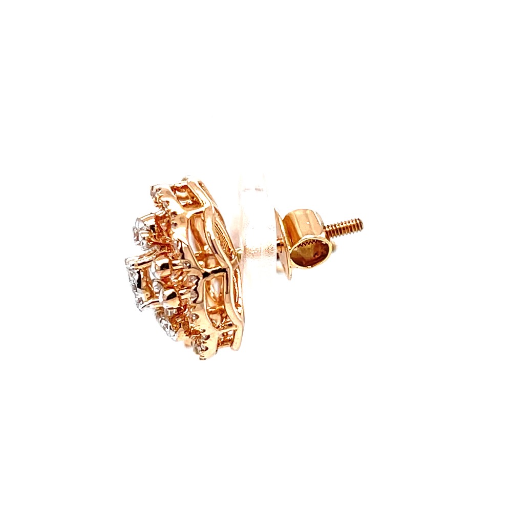 Fancy studs in diamond with pear & round diamonds - Image 4