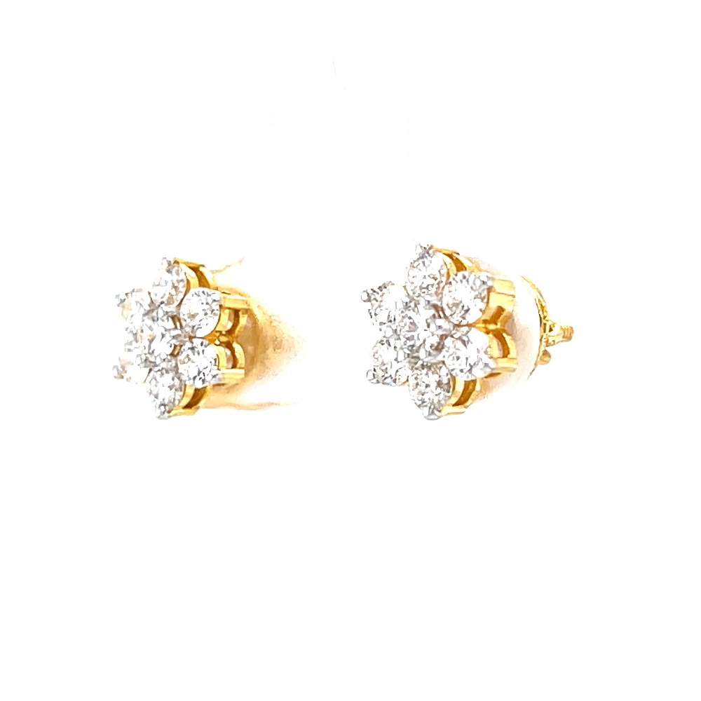 Seven diamond traditional maharashtrian kudi in yellow gold - Image 3