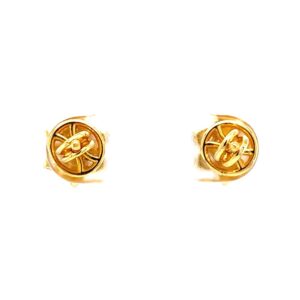Traditional kudi seven diamond star stud in yellow gold