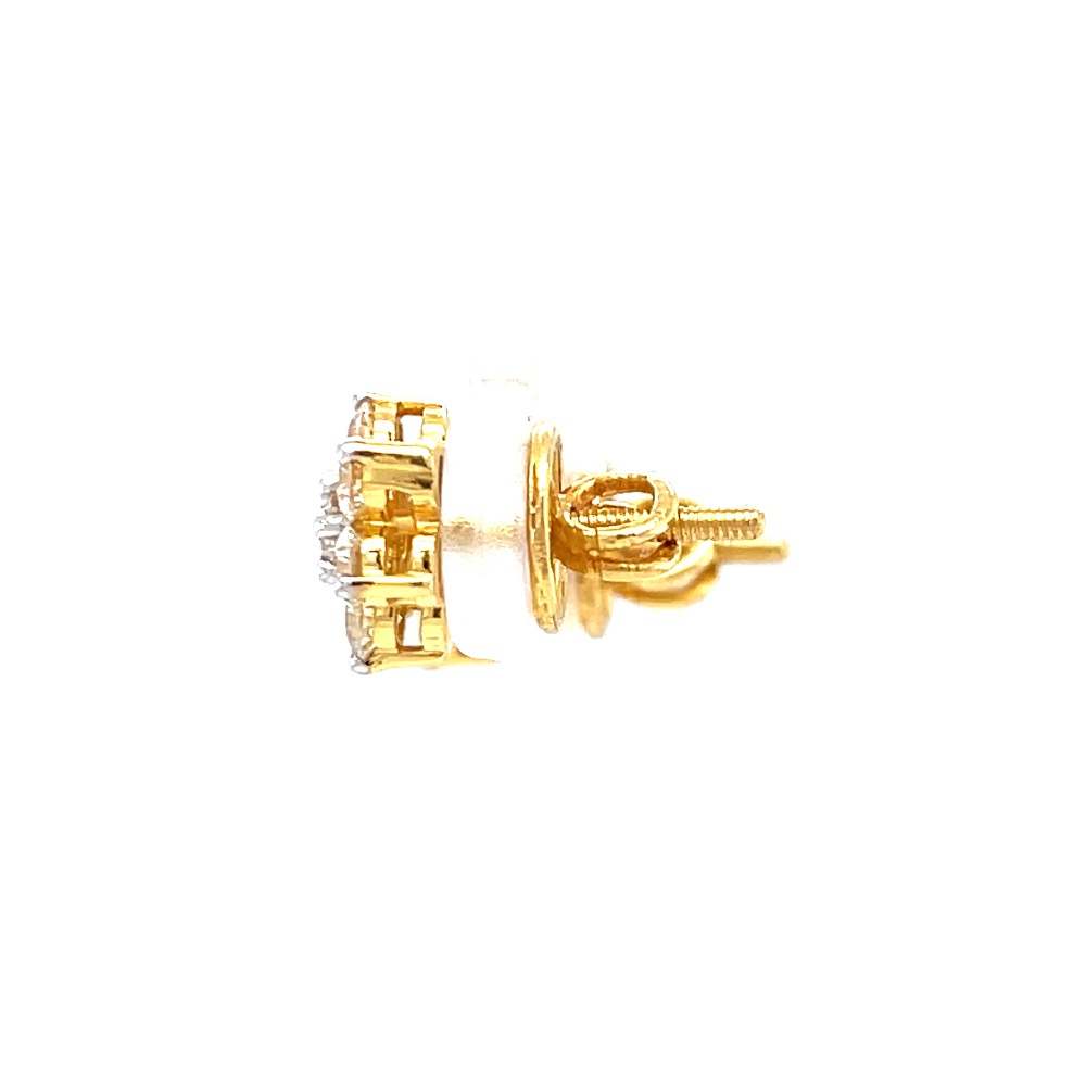 Traditional kudi seven diamond star stud in yellow gold - Image 4