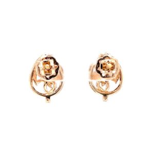 Petal shaped diamond studs in hallmark rose gold 0top230