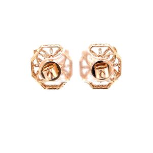 Designer diamond studs in hallmark 18k rose gold 0top194