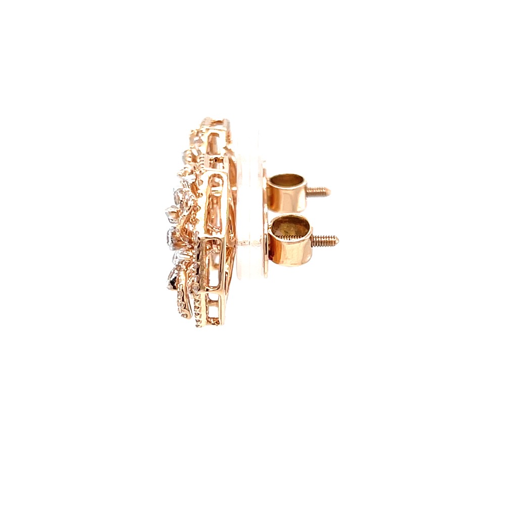 Designer diamond studs in hallmark 18k rose gold 0top194 - Image 4