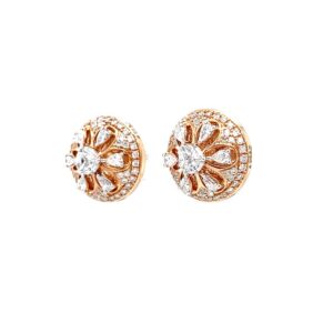 Traditional buty with fancy pear marquise diamonds in rose gold