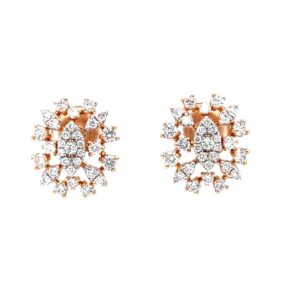 Bonita diamond earrings in hallmarked 18k rose gold 0top79