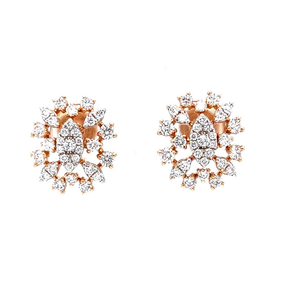 Bonita diamond earrings in hallmarked 18k rose gold 0top79