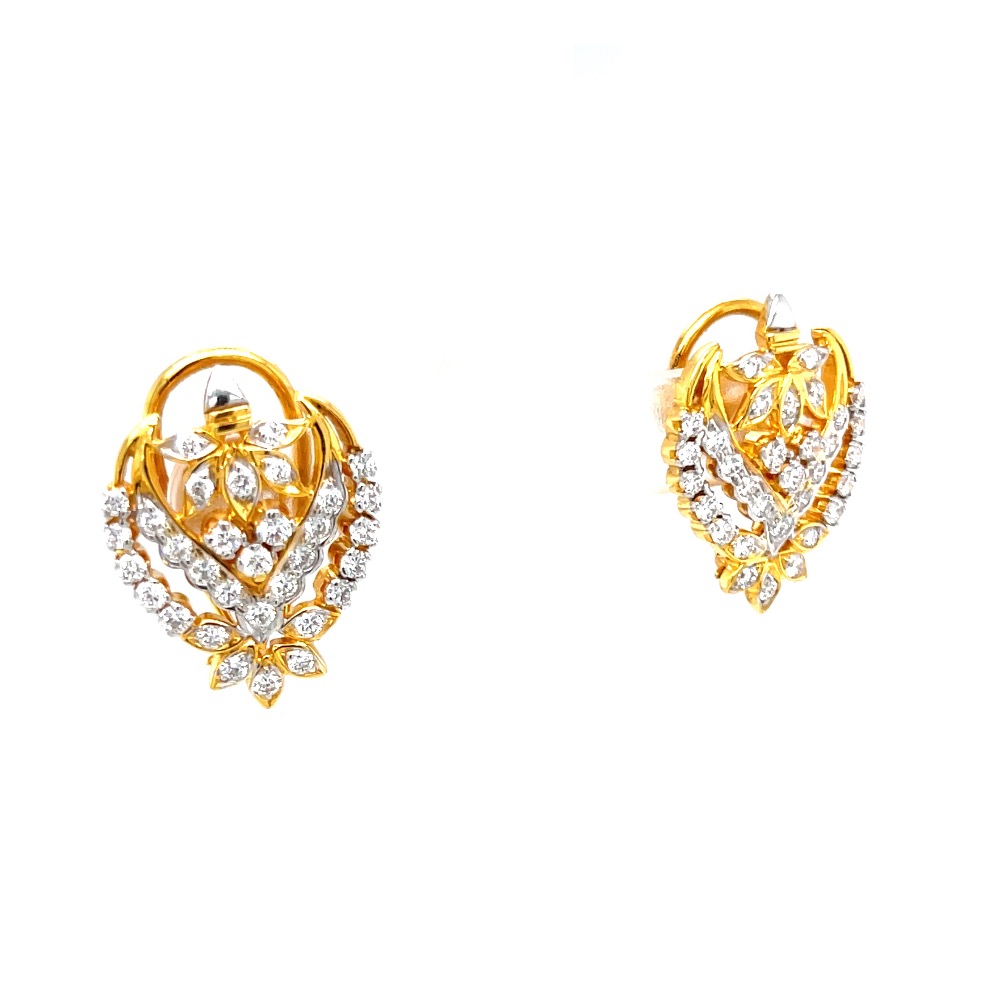 Traditional diamond earrings inspired by auspicious kalash 9top149 - Image 2