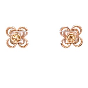 Alyssum Flower Inspired Diamond Earrings in 18k Rose Gold 9TOP113