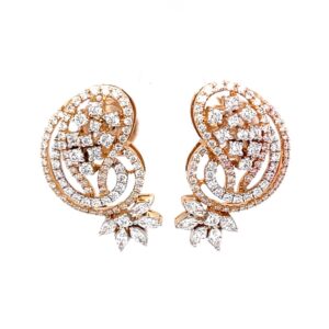 Étourdissante designer diamond earrings in 18k rose gold 9top87