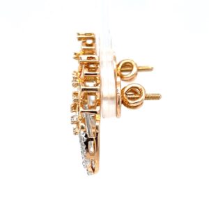 Two u shaped lines with hallmarked gold floral design 9top49