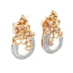 Two u shaped lines with hallmarked gold floral design 9top49