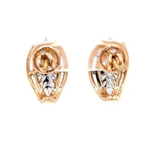 Two flower with four lines half bali in diamonds 9top32
